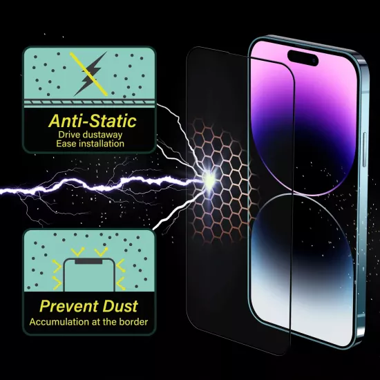 İphone 17 Pro - Antistatik Cam Tam Kaplayan Ekran Koruyucu
