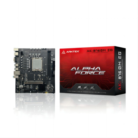 ARKTEK ALPHA FORCE, AK-B760M EG, 2xDDR5, 2x M.2, D-SUB, HDMI, DP, 12-13.14.Nesil, LGA1700 Soket, Anakart