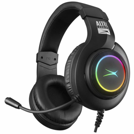 Altec Lansing ALGH9602, Siyah PS4/XBOX/Mobil  Uyumlu, USB+3.5mm, Rainbow Aydınlatma, USB Kablolu, Gaming Mikrofonlu Kulaklık