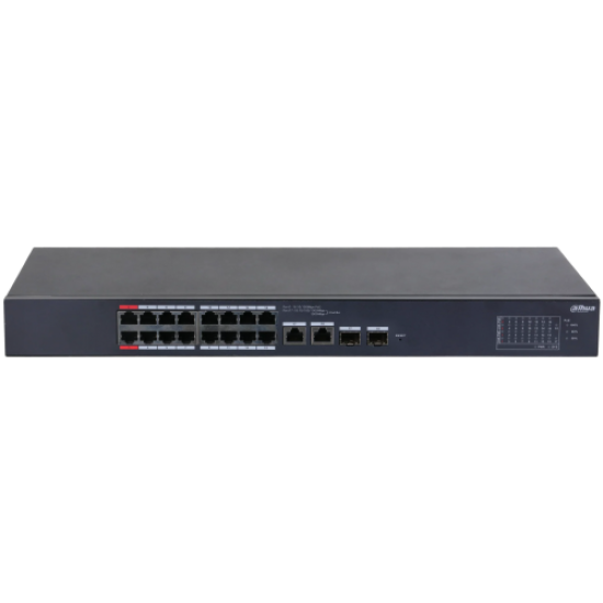 DAHUA CS4218-16ET-135 16Port, Megabit, 16 Port PoE, 135W, +2 Port SFP Gigabit Combo, Cloud Yönetilebilir, Switch