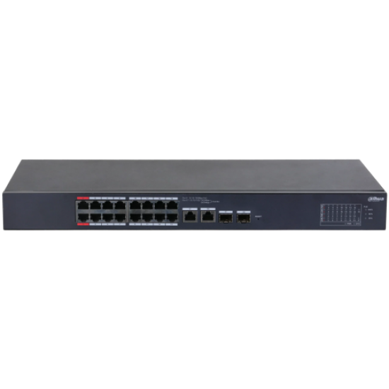 DAHUA CS4218-16ET-135, 16Port, Megabit, PoE 135W, 2 Port SFP Gigabit Combo, Cloud Yönetilebilir, Switch