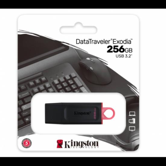KINGSTON DTX/256GB USB 3.2 Data Traveler Exodia  Gen 1 Flash Disk (Siyah - Pembe)