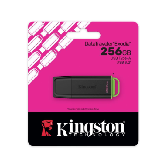 KINGSTON DTXG2/256GB USB 3.2 DataTraveler Exodia Gen 1 Flash Bellek (Siyah-Yeşil)
