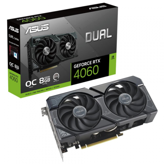 ASUS DUAL-RTX4060-O8G, 8Gb, 128Bit, GDDR6, 1xHDMI, 3xDP GAMING Ekran Kartı