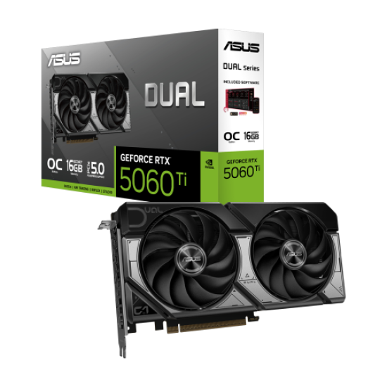 ASUS DUAL-RTX5060TI-O16G, 16Gb, 128Bit, GDDR7, 1xHDMI, 3xDP GAMING Ekran Kartı
