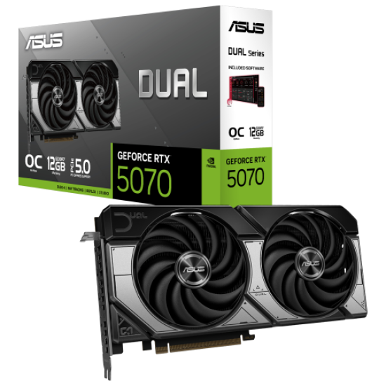 ASUS DUAL RTX5070-O12G, 12Gb, 192Bit, GDDR7, 1xHDMI, 3xDP GAMING Ekran Kartı