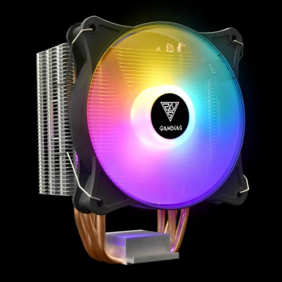 GAMDIAS BOREAS E1-410 Lite, ARGB, 120mm, CPU  Kule Tipi Hava Soğutma (AMD AM4 ve INTEL Tüm işlemciler ile uyumlu)