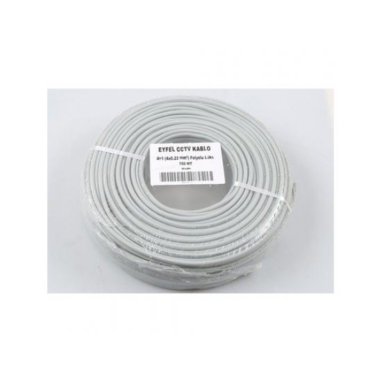 Eyfel EF-C200 2+1 (2x0,22+0,18) Folyolu Lüks CCTV CCA Kablo (100m)