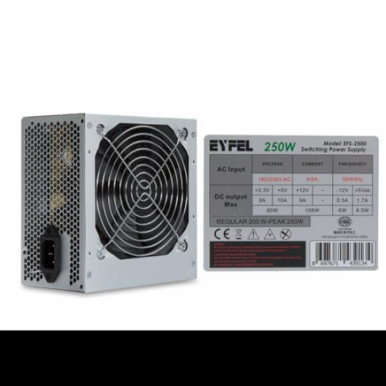 EYFEL EFS-2500, 250W Peak, 12cm Fan, ATX, Power Supply (PSU)