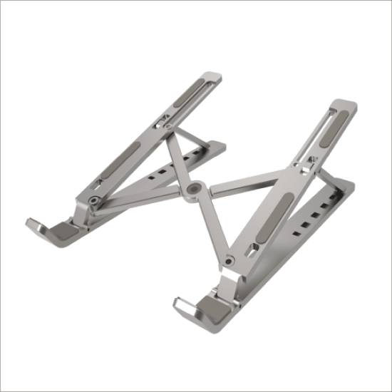 ENKADO EKD-NT20, 10’’-18’’ Notebook Standı, Taşınabilir, Katlanır, 7 Kademeli Ayarlanabilir Yükseklik, Alüminyum (Gümüş)