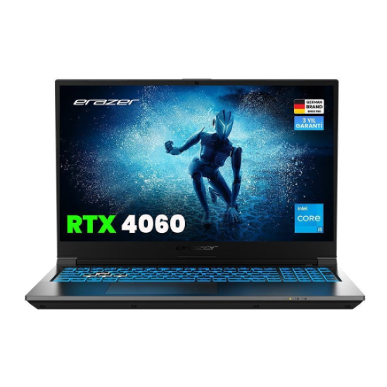 ERAZER Deputy P60i, MD62747-R32S1, i5-13420H,  15.6’’ FHD, 144Hz, 32Gb Ram, 1TB NVMe M.2 SSD, 8GB RTX4060 Ekran Kartı, Free Dos, Gaming Notebook