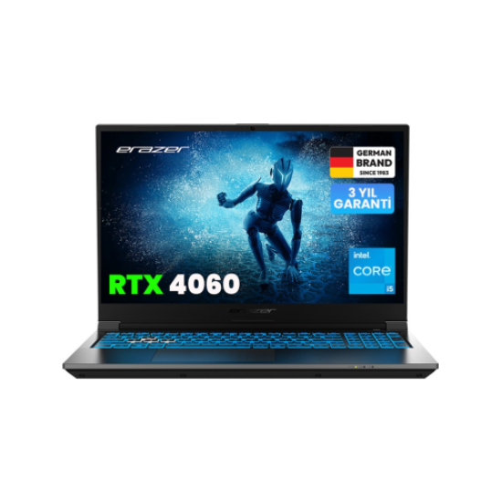 ERAZER Deputy P60i, MD62747, i5-13420H, 15.6’’ FHD, 144Hz, 16Gb Ram, 512Gb NVMe M.2 SSD, 8GB RTX4060 Ekran Kartı, Free Dos, Gaming Notebook