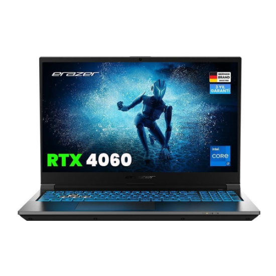 ERAZER Deputy P60i, MD62749-R32, i7-13620H,  15.6’’ FHD, 144Hz, 32Gb Ram, 1TB NVMe M.2 SSD, 8GB RTX4060 Ekran Kartı, Free Dos, Gaming Notebook