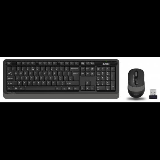 A4 TECH FG1010, Gri, FSTYLER, Türkçe Q, Kablosuz, Klavye Mouse Set