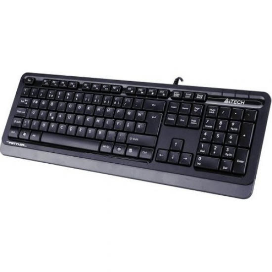 A4 TECH FK10, Gri, FSTYLER, USB Kablolu,  Türkçe F, Multimedya KLAVYE