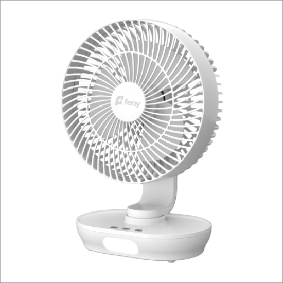 FENY FN-F88, Oscilla+, BEYAZ,  3 Kademeli Hız, 150 Derece Otomatik Salınım, 8’’ Kanat, Masaüstü, Gece Lambası, Dahili 3000mAh Bataryalı, Type-C Şarj Girişli, Vantilatör