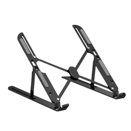 FRISBY FNC-5145ST, 10’’-15.6’’ Taşınabilir,  Katlanır, Notebook Standı, 10 Kademeli Ayarlanabilir Yükseklik, Alüminyum (Siyah)