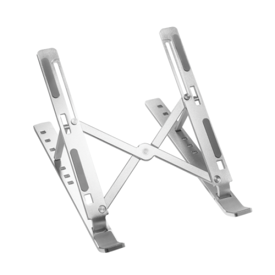 FRISBY FNC-5150ST, 10’’-15.6’’ Taşınabilir,  Katlanır, Notebook Standı, 7 Kademeli Ayarlanabilir Yükseklik, Alüminyum (Gümüş)
