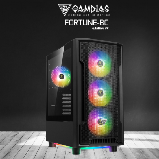 GAMDIAS FORTUNE-BC, i7-12700F, 16Gb Ram, 512Gb NVMe SSD, 6Gb GDDR6 RTX2060 Ekran Kartı, 750W Kasa, Free Dos GAMING PC