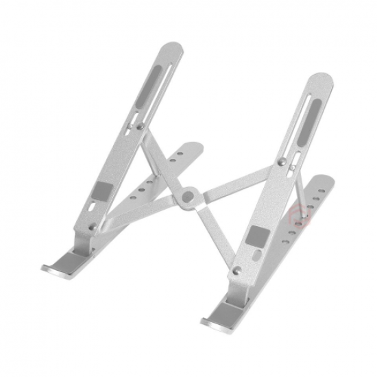 FRISBY FNC-5105ST, 10’’-15.6’’ Taşınabilir, Katlanır, Alüminyum Tablet/Notebook Standı, 7 Kademeli Yükseklik Ayarı (Gümüş)