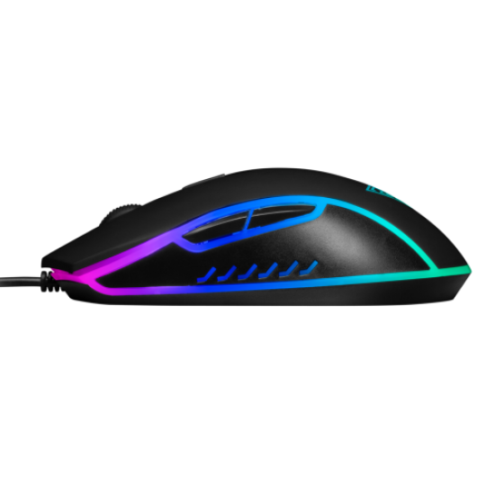 GAMDIAS AURA GS1, Çok Renkli Aydınlatma,  USB Kablolu, 6 Tuşlu, Gaming Mouse, 3600DPI, Siyah