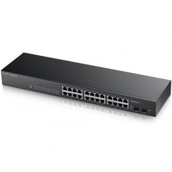 ZyXEL GS1900-24 EU, 24 Port, GigaBit, +2Port SFP, Yönetilebilir, Rackmount Switch