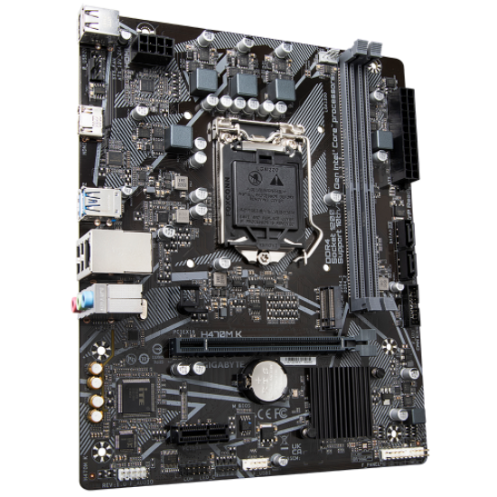 GIGABYTE H470M K rev.1.0, 2xDDR4, M.2, HDMI, 10-11.Nesil, LGA1200 Soket, Anakart