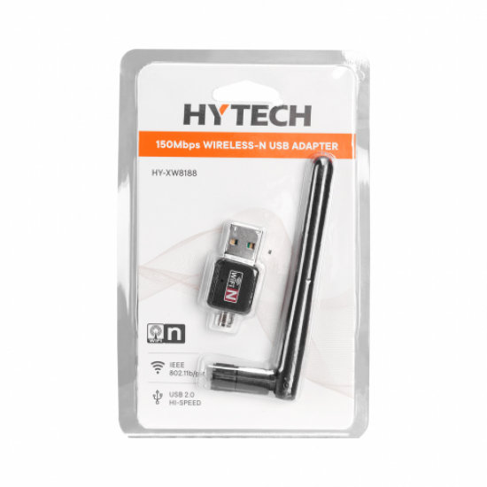 HYTECH HY-XW8188, 150Mbp, 2.4Ghz, 2dBi Harici Anten, USB2.0, WIRELESS ETHERNET