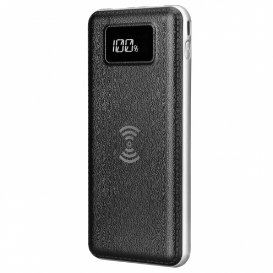 S-LINK IP-G10W, 10.000mAh, 2xUSB, 1xMicro USB, 1xType-C, LCD Göstergeli, Kablosuz, PowerBank Siyah