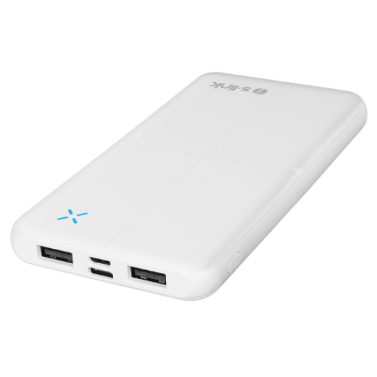 S-LINK IP-G12N, Beyaz, 10.000mAh, 2xUSB, 1xMicro USB, 1xType-C, 4 LED Göstergeli, PowerBank