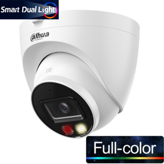 DAHUA IPC-HDW1249T-S-IL 2Mpix, 2,8mm  Lens, SD Kart, Smart Dual Light, H265+, 30Mt Gece Görüşü, Dahili Mikrofon, IP67, PoE Dome IP Kamera