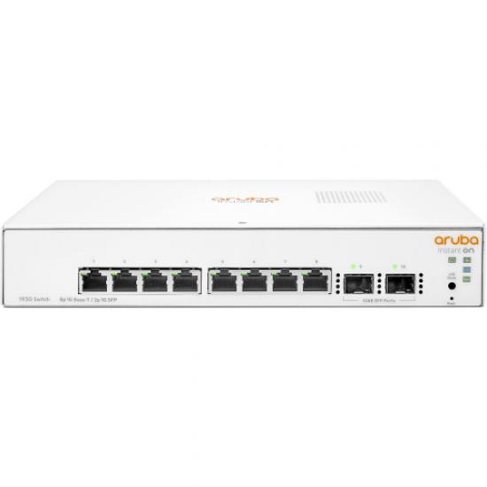 HP Aruba Instant On, JL680A, 1930-8G, 8Port, GigaBit, 2 Port Gigabit SFP, Yönetilebilir, Rack Mount Switch
