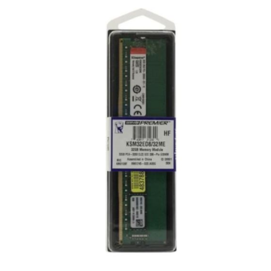 KINGSTON KSM32ED8/32ME, 32Gb, 3200Mhz, DDR4, ECC, CL22, UDIMM, SERVER RAM
