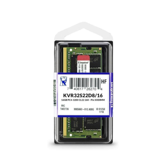 KINGSTON KVR32S22D8/16, 16Gb, 3200Mhz, DDR4, Sodimm Notebook RAM, 1,2V, CL22 (KUTULU)