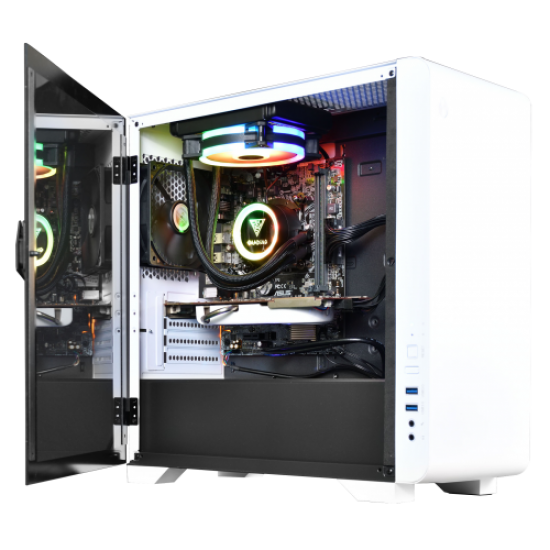 GAMDIAS MARS E2, 500W, Tempered Glass,  White Edition, Micro ATX GAMING KASA