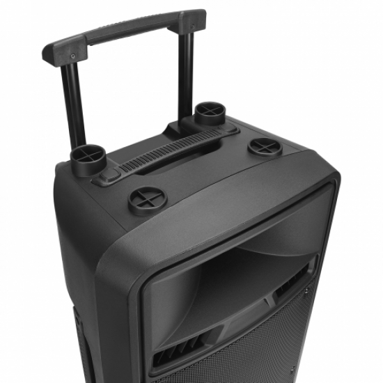 MIKADO MD-BT122, 100W, USB/BT/TF/TWS, Toplantı, Parti, Açık Hava Speaker. 2 Adet UHF Kablosuz Mikrofon Hediyeli