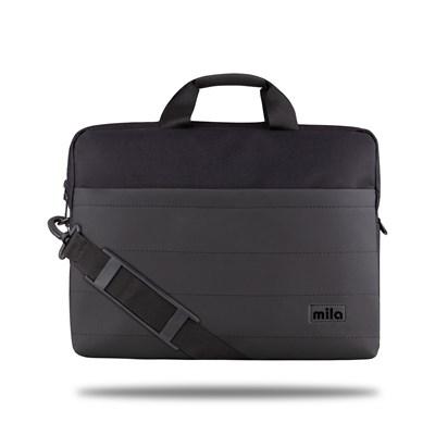 Mila T100 Business serisi WTXpro Su Geçirmez Kumaş, Su Geçirmez Fermuar 15.6 inch uyumlu Macbook , Laptop , Notebook Taşıma Çantası -Siyah