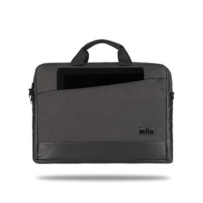 Mila ML-T504, Viena Serisi WTXpro Su Geçirmez Kumaş, Su Geçirmez Kumaş 15.6 inch uyumlu Macbook, Macbook air,Laptop, Notebook Taşıma Çantası – Koyu Gri