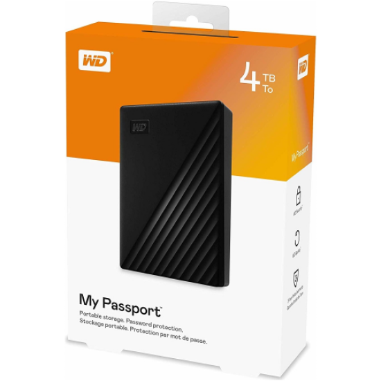 WD WDBPKJ0050BBK-WESN MyPassport 5TB, 2,5’’   USB3.2, Taşınabilir, Harici HDD Siyah,  (Türkiye Distribütörü Garantili)