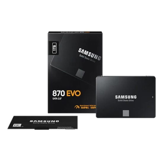 SAMSUNG MZ-77E1T0BW 870 EVO 1TB 560/530, 2,5’’ SATA SSD (Türkiye Distribütörü Garantili)