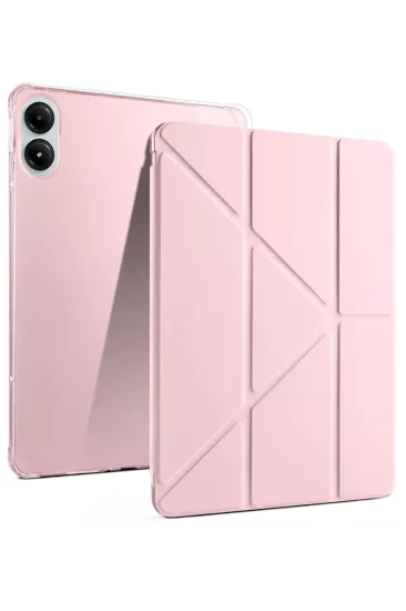Xiaomi Redmi Pad Pro 12.1 Kılıf Kalemlikli Mars Tablet Kılıfı - Rose Gold