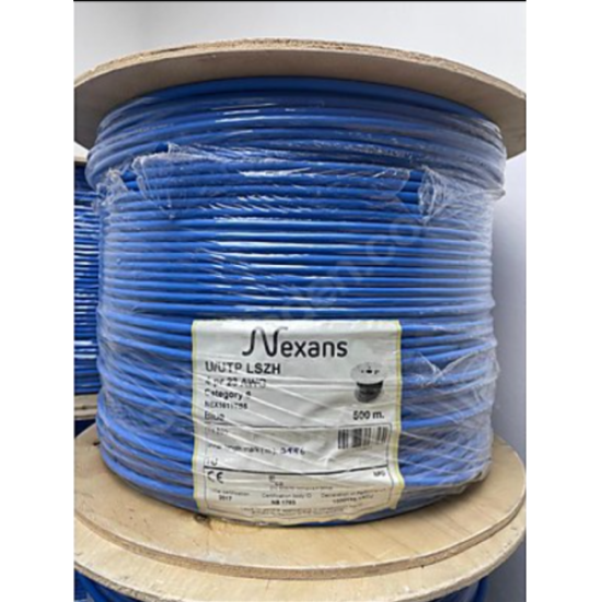 NEXANS NEX1611TB5, MAVİ, CAT6, 500M, 23AWG (0,58mm), UTP, %100 Bakır, LSZH Halogen Free, Makara, Kablo NEXANS NEX1611TB5, MAVİ, CAT6, 500M, 23AWG (0,58mm), UTP, %100 Bakır, LSZH Halogen Free, Makara, Kablo