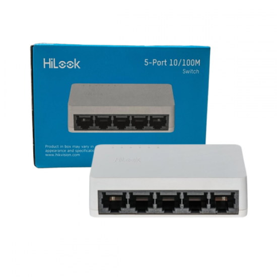 HILOOK NS-0105D, 5 Port, Megabit, Yönetilemez, Masaüstü Switch
