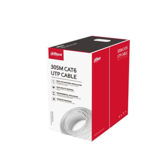 DAHUA DH-PFM923I-6UN-C, CAT6 305m, 24AWG 0.53mm, UTP, %100 Bakır, LSZH Halogen Free Kablo, Mavi Renk