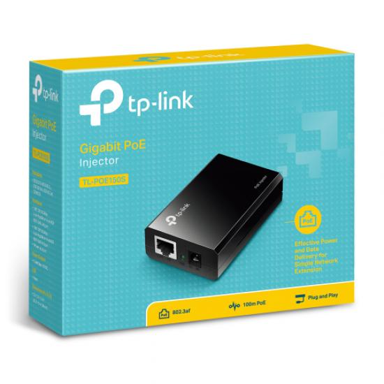 TP-LINK OMADA TL-POE150S, 1 Port, 15.4W, Gigabit PoE Injector