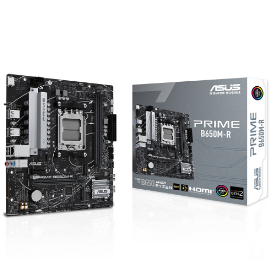 ASUS PRIME B650M-R, 2xDDR5, 2x M.2, HDMI, AMD Ryzen 7000 Serisi, AM5 Soket Anakart