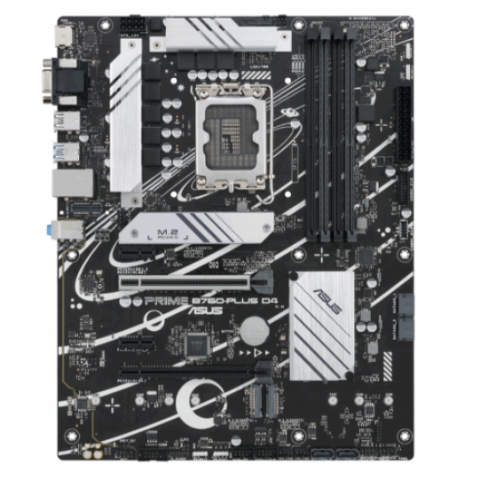 ASUS PRIME B760-PLUS D4, 4xDDR4, 3x M.2, D-SUB, HDMI, DP, Type-C, 12-13.Nesil, LGA1700 Soket, Anakart