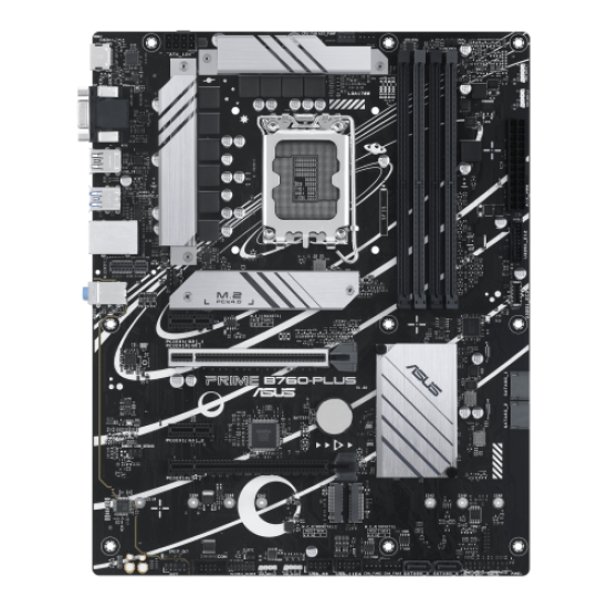 ASUS PRIME B760-PLUS, 4xDDR5, 3x M.2, D-SUB, HDMI, DP, Type-C, 12-13.Nesil, LGA1700 Soket, Anakart