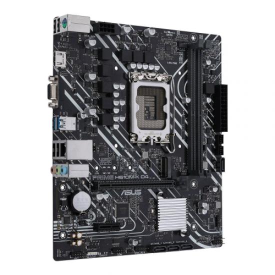 ASUS PRIME H610M-K D4, 2xDDR4, M.2, D-SUB, HDMI, 12-13.Nesil, LGA1700 Soket, Anakart
