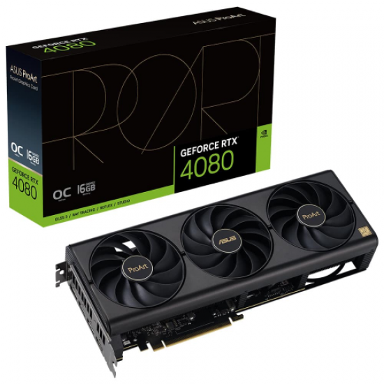ASUS PROART-RTX4080-O16G, 16Gb, 256Bit, GDDR6X, 1xHDMI, 3xDP GAMING Ekran Kartı